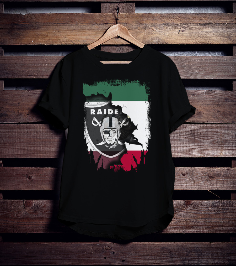 Together Mexico Raiders Nation Flag Shield T-Shirt