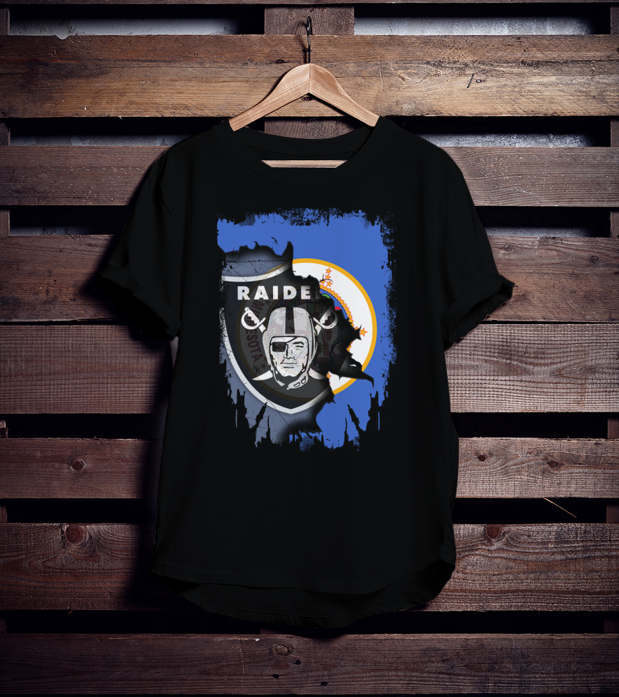 Raiders Minnesota State Flag Fusion T-Shirt