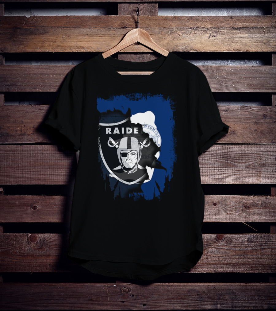 Wyoming Raiders Emblem Fusion With Bison T-Shirt