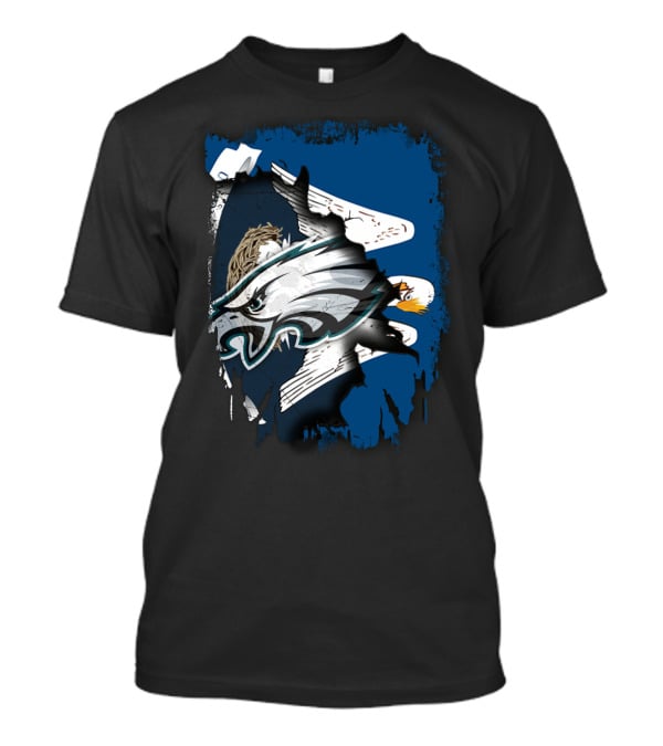 Philadelphia Eagles Together Louisiana Flag Fusion T-Shirt