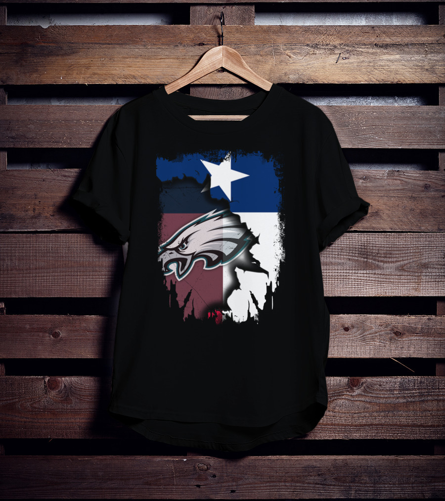Together Texas Philadelphia Eagles Lone Star Pride T-Shirt