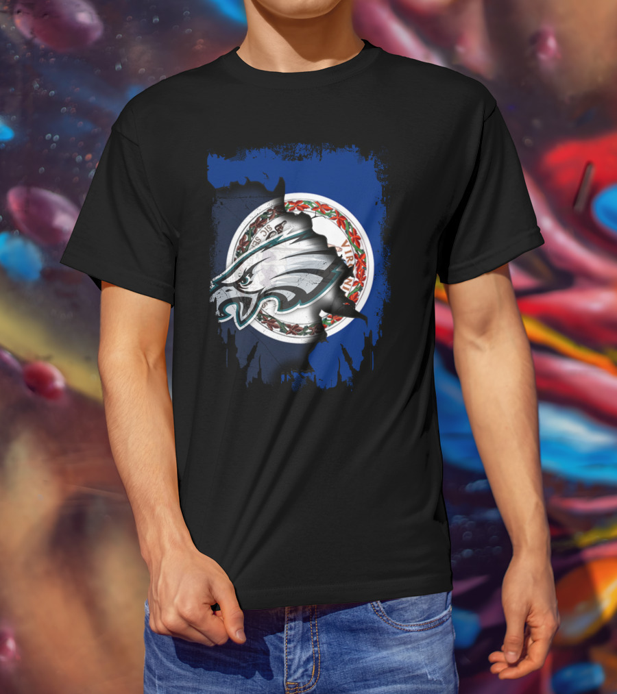 Philadelphia Eagles Virginia State Flag Fusion T-Shirt