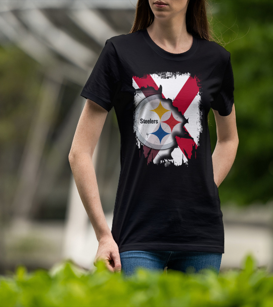 Together Alabama Steelers Logo Cross T-Shirt