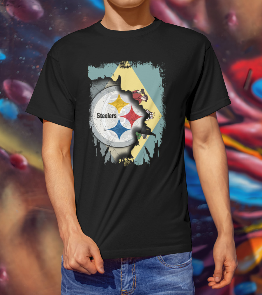 Delaware Flag Steel Logo Fusion Steelers Together T-Shirt