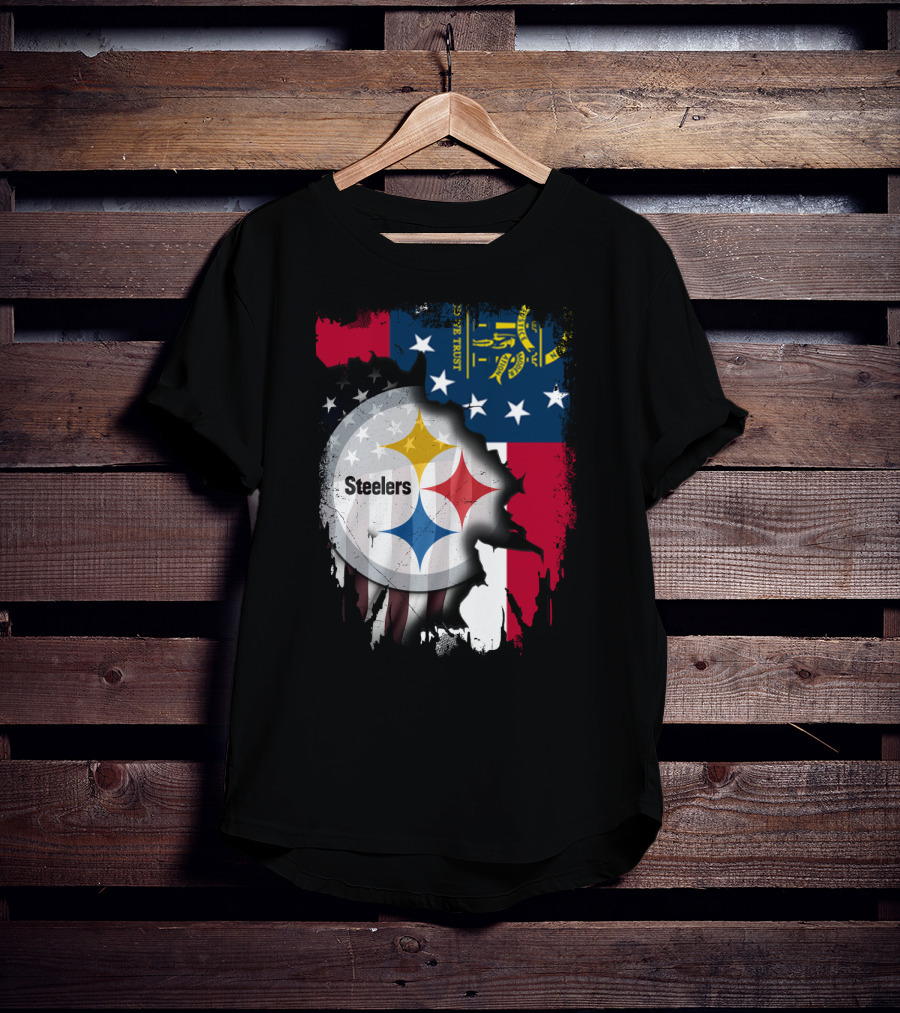 Steelers Over Georgia State Flag Football T-Shirt