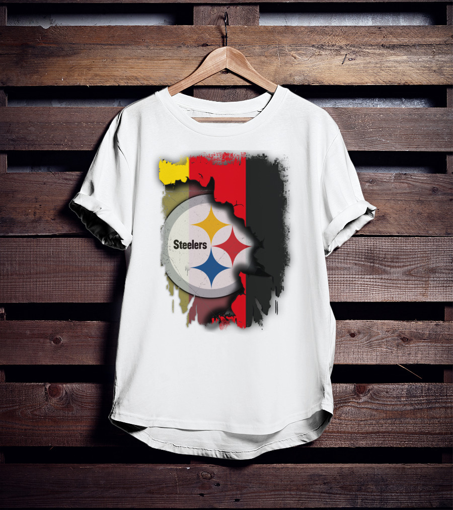 Germany Steelers Fusion With Flag And Logo Elements T-Shirt