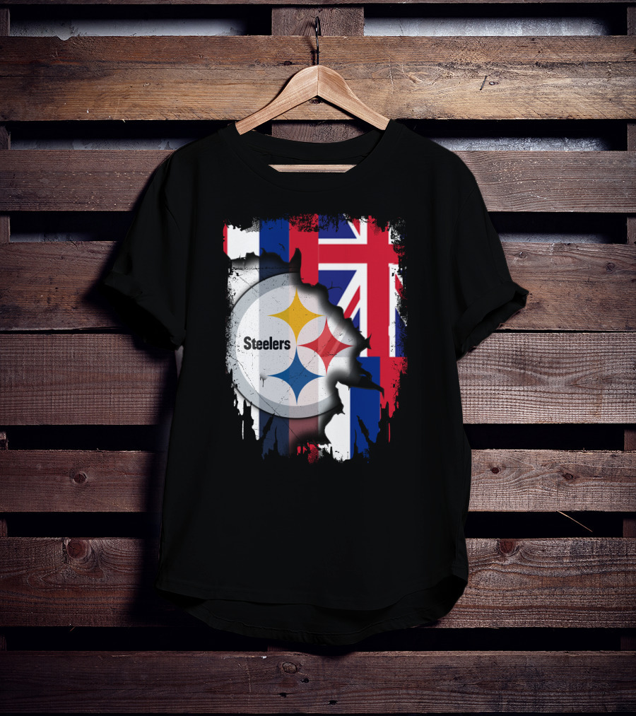 Hawaii Flag Backdrop With Steelers T-Shirt