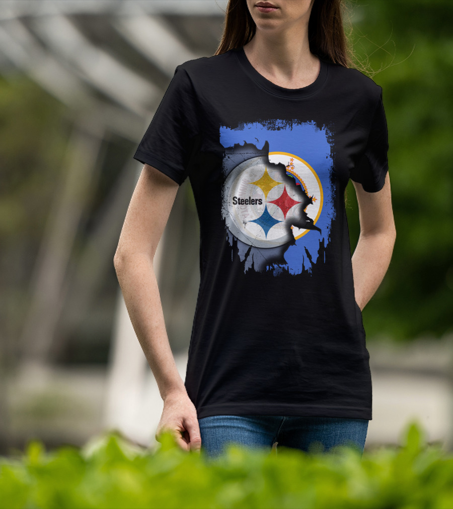 Steelers And Minnesota United Iconic Symbol Fusion T-Shirt
