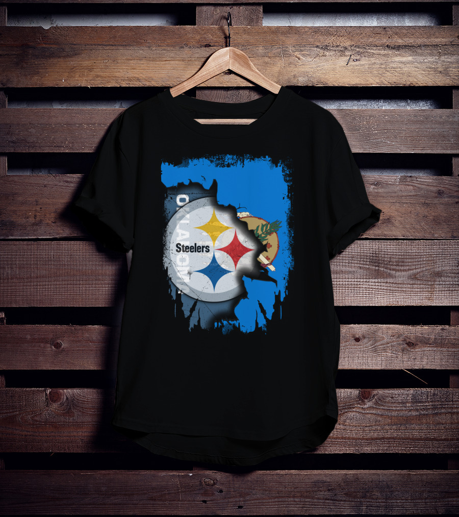 Steelers Oklahoma Pride Flag Fusion T-Shirt