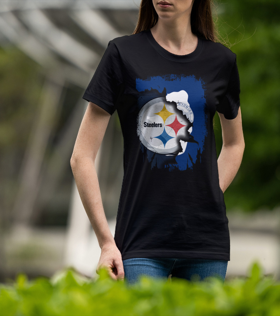 Steelers And Wyoming Union T-Shirt