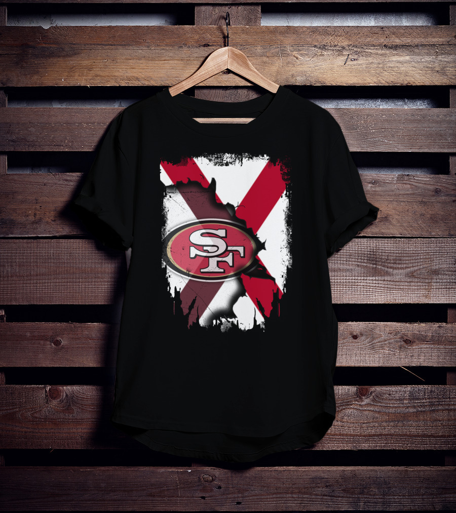 Alabama State Pride Meets 49ers Football Passion T-Shirt