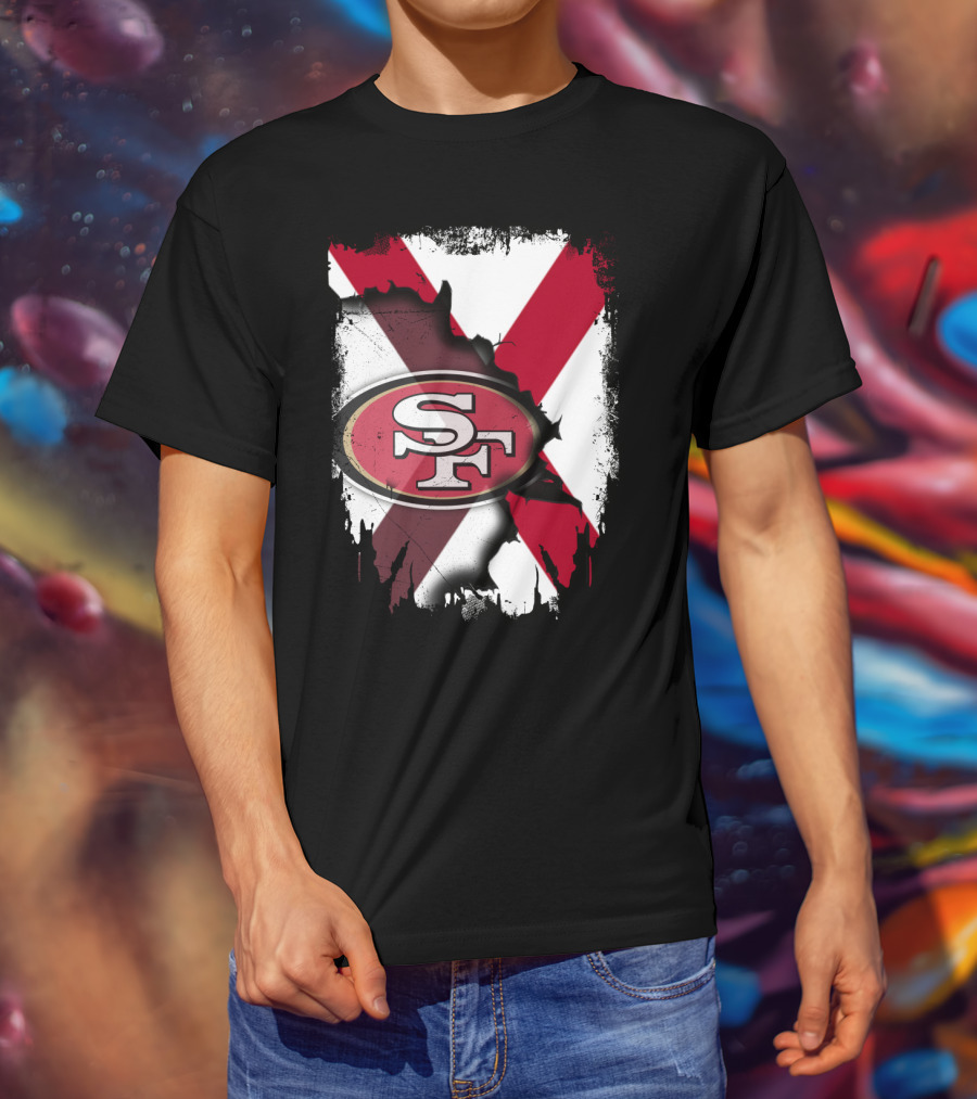 Alabama State Pride Meets 49ers Football Passion T-Shirt