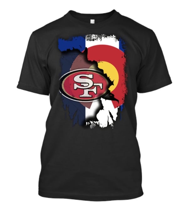 Colorado Flag With San Francisco 49ers T-Shirt