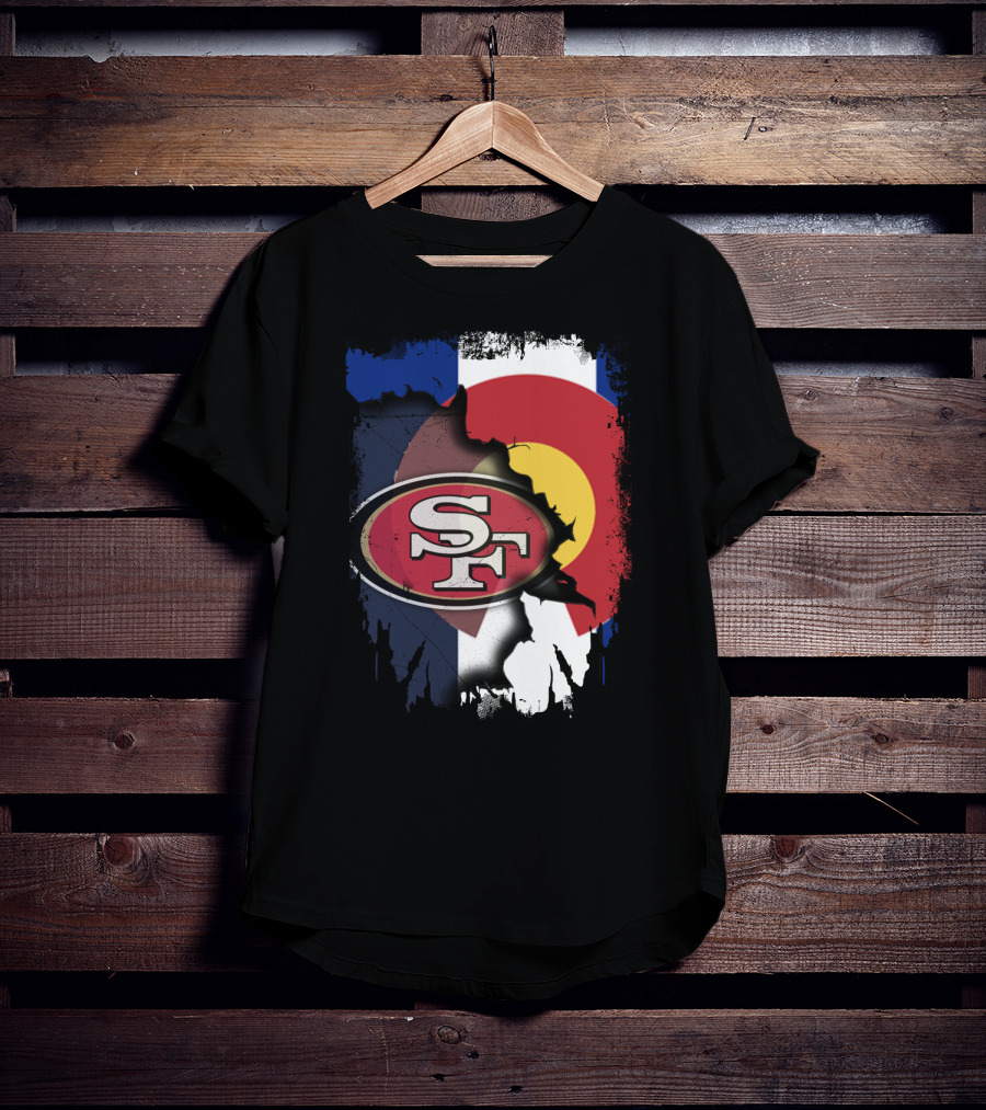 Colorado Flag With San Francisco 49ers T-Shirt