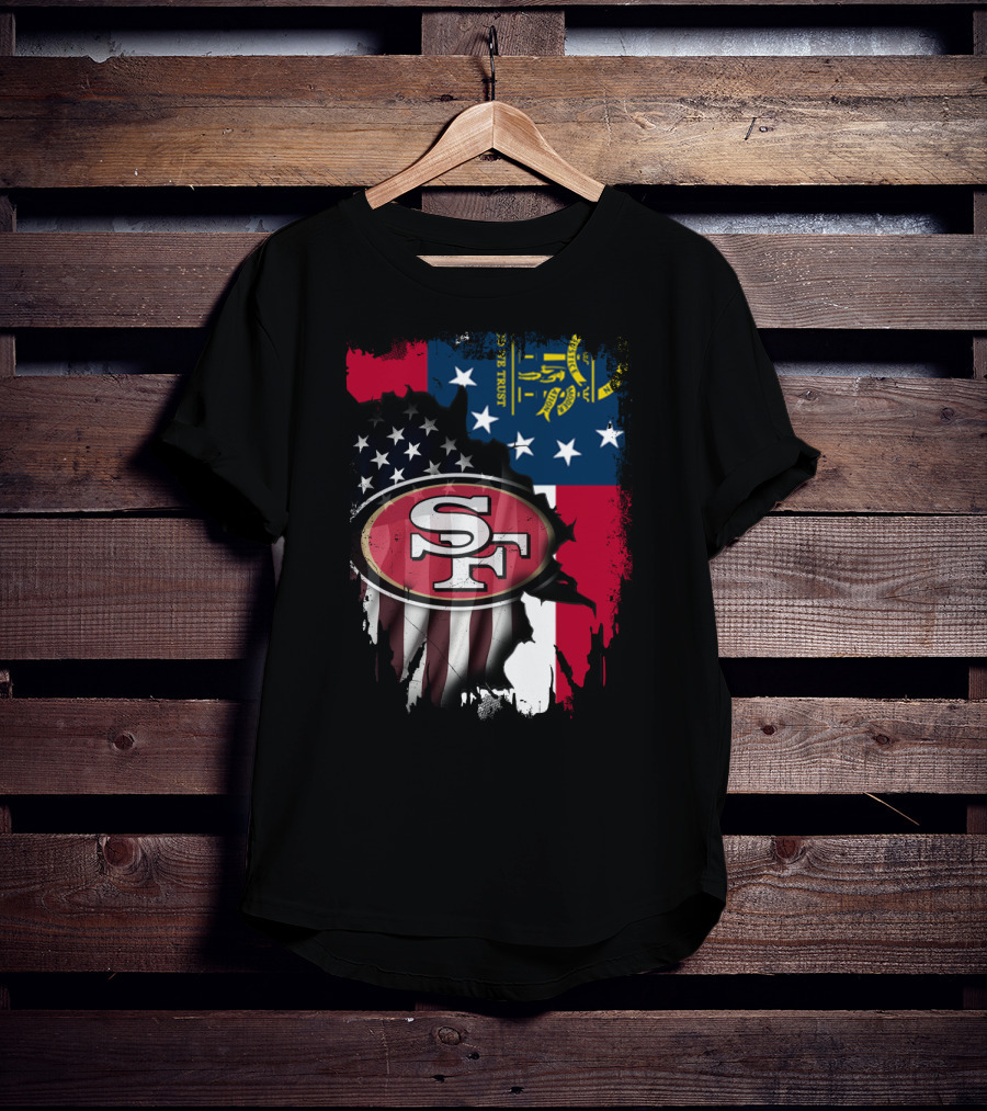 Together Georgia American Flag 49ers SF T-Shirt