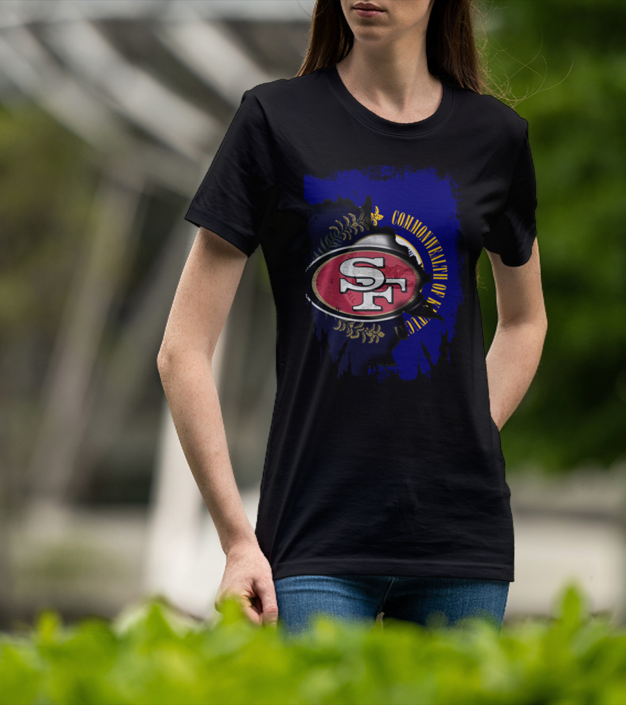 Commonwealth Of Kentucky With 49ers SF T-Shirt