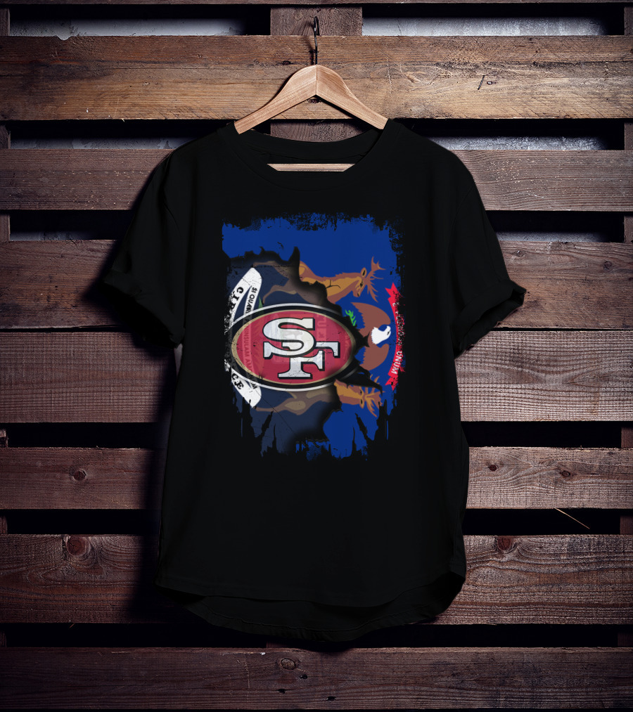 Michigan State Flag With San Francisco 49ers T-Shirt