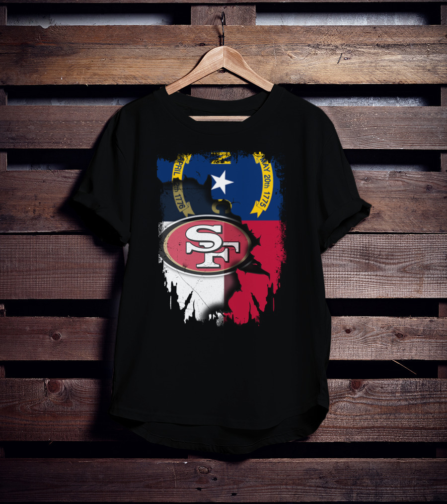 North Carolina Flag With SF 49ers T-Shirt