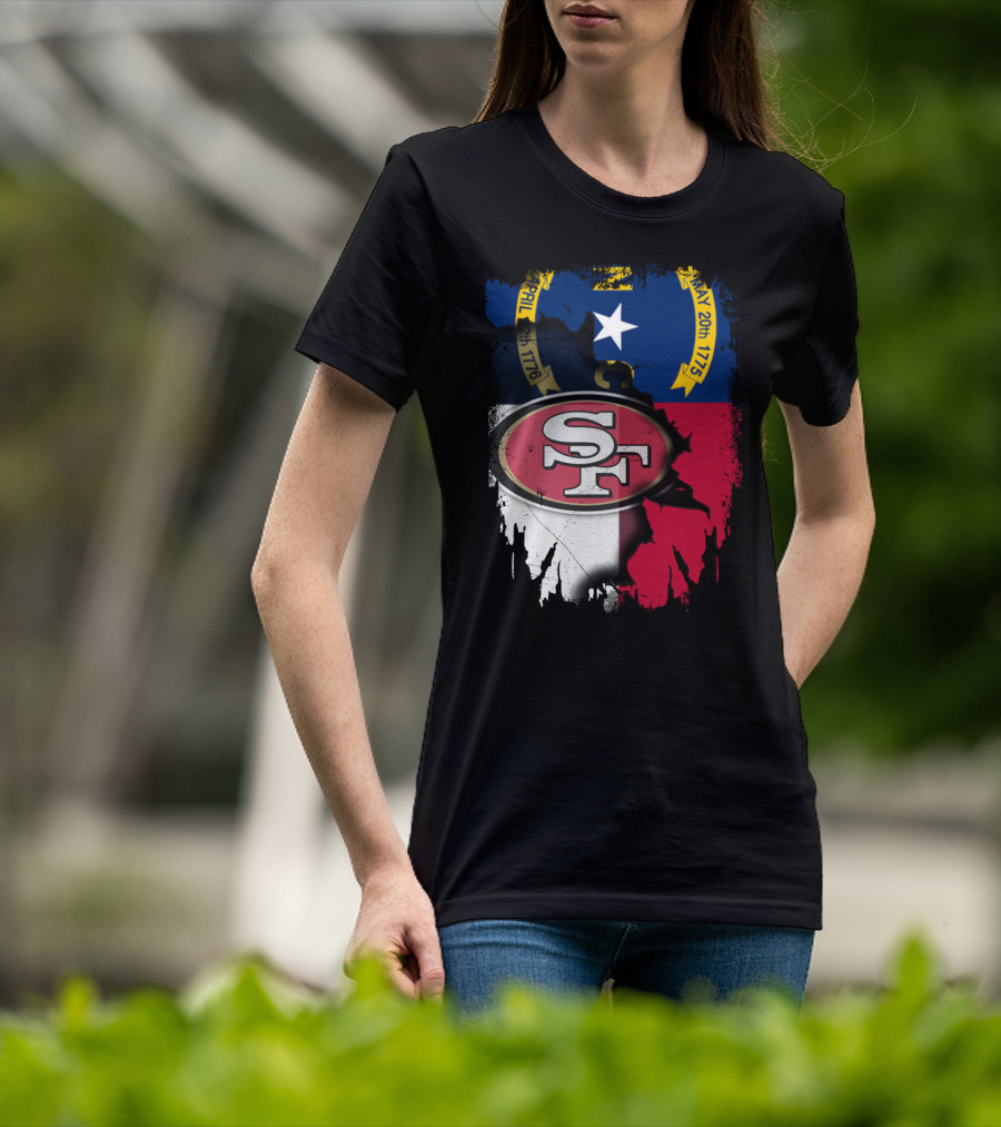 North Carolina Flag With SF 49ers T-Shirt