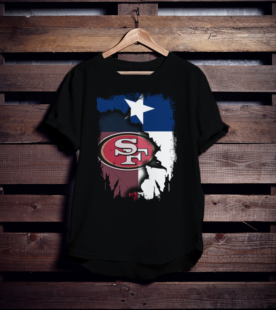 Texas And San Francisco 49ers United Emblem T-Shirt