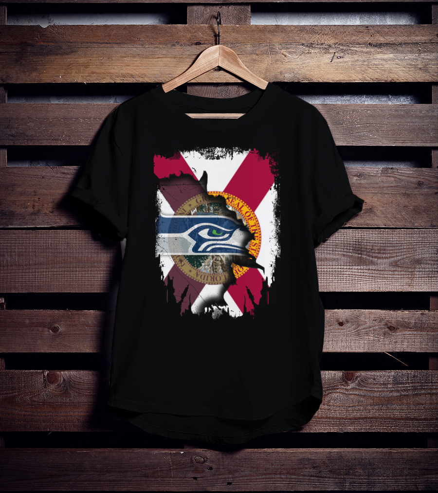 Seahawks Collaboration With Florida State Flag T-Shirt