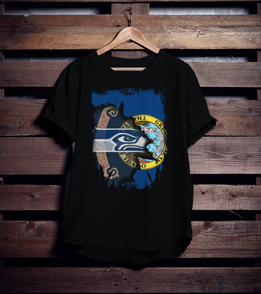 Together Idaho State Flag With Seahawks T-Shirt