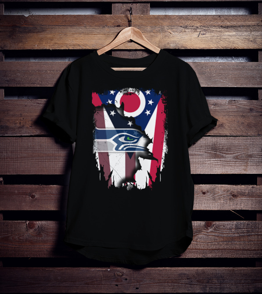 Together Ohio With Seahawks Flag Football Fandom T-Shirt