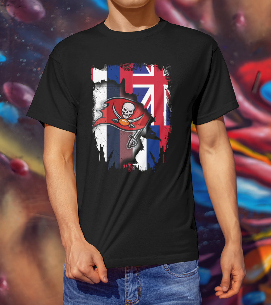 Together Hawaii With Buccaneers Flag Fusion T-Shirt