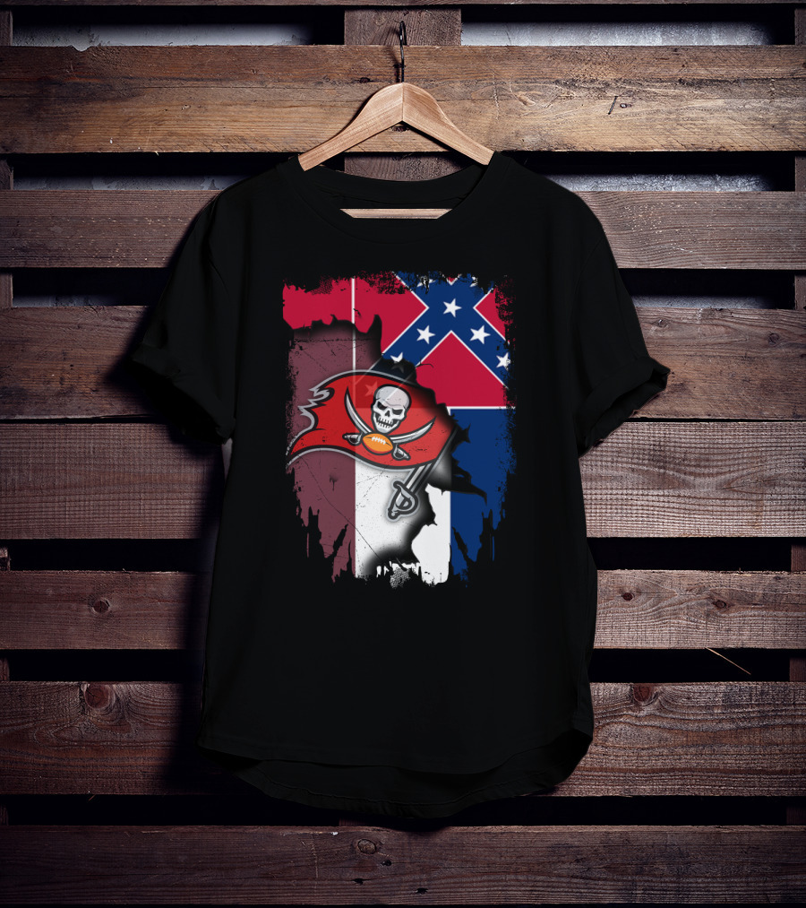Together Mississippi Buccaneers Flag Fusion T-Shirt