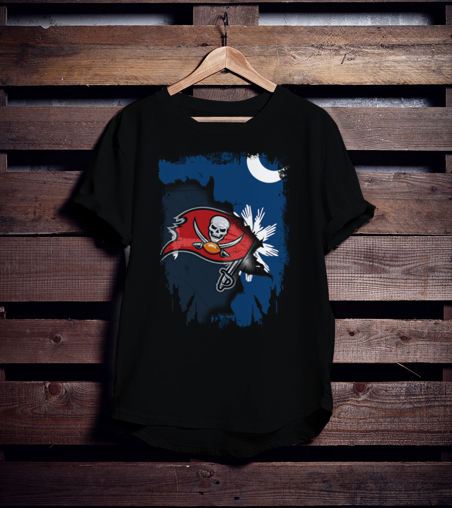 Together South Carolina Buccaneers Moon And Palmetto T-Shirt