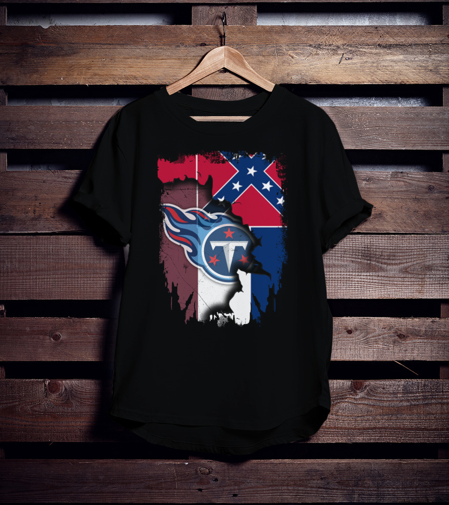 Mississippi State Pride With Titans NFL Team T-Shirt