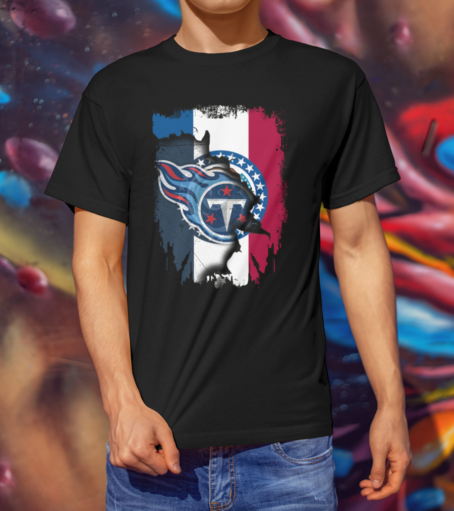 Missouri Pride Meets Titans Icon On Flag Background T-Shirt