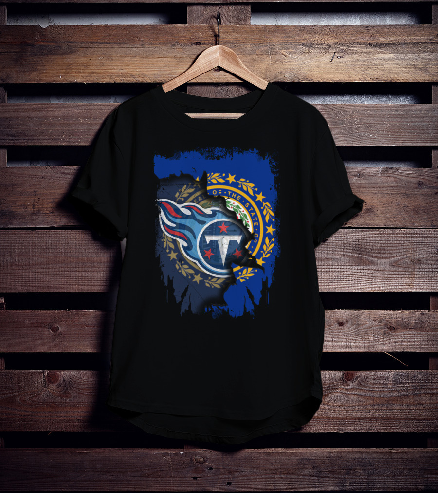 New Hampshire United With Titans Emblem And State Seal Fusion T-Shirt