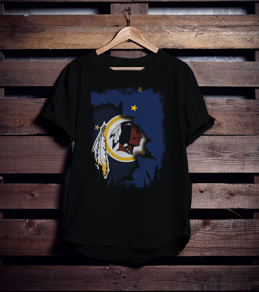 Together Alaska Washington Redskins Flag Fusion T-Shirt