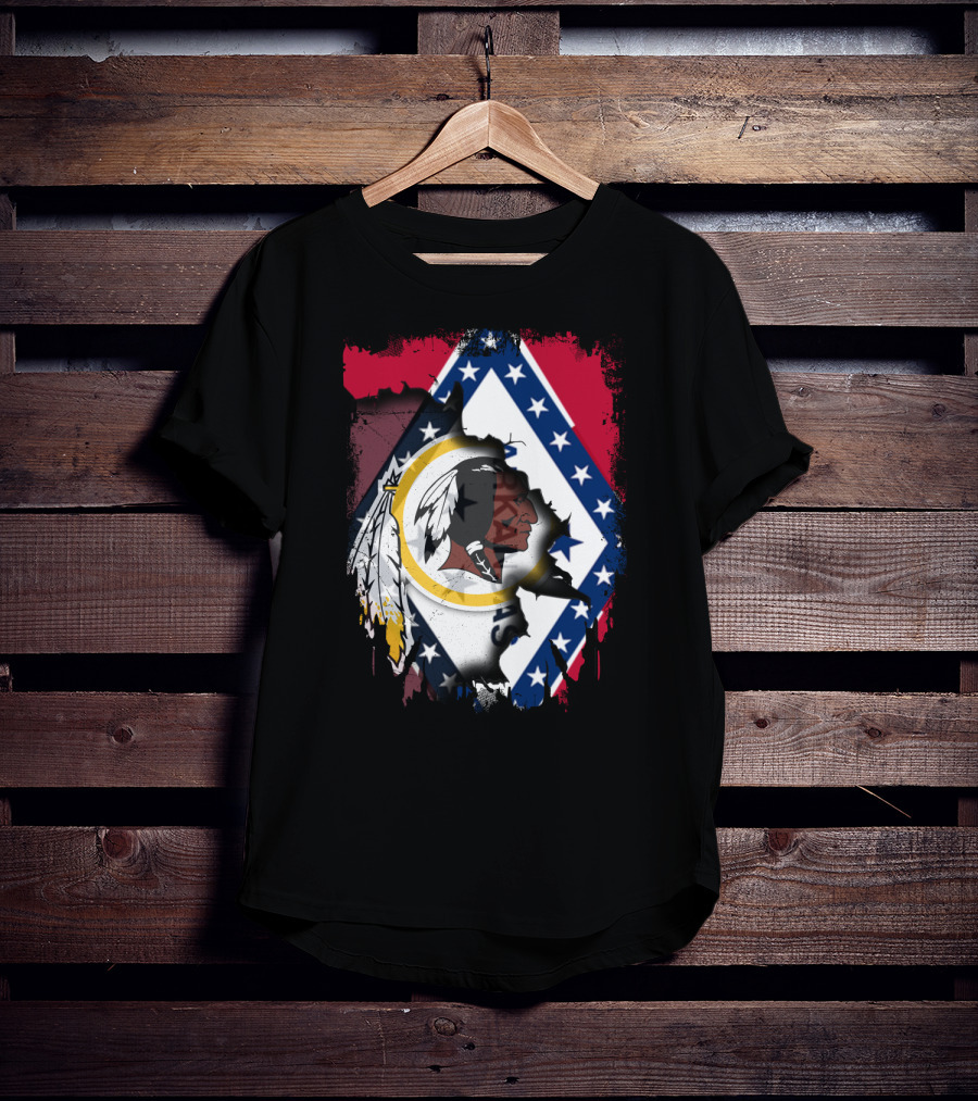 Together Arkansas Flag With Redskins T-Shirt