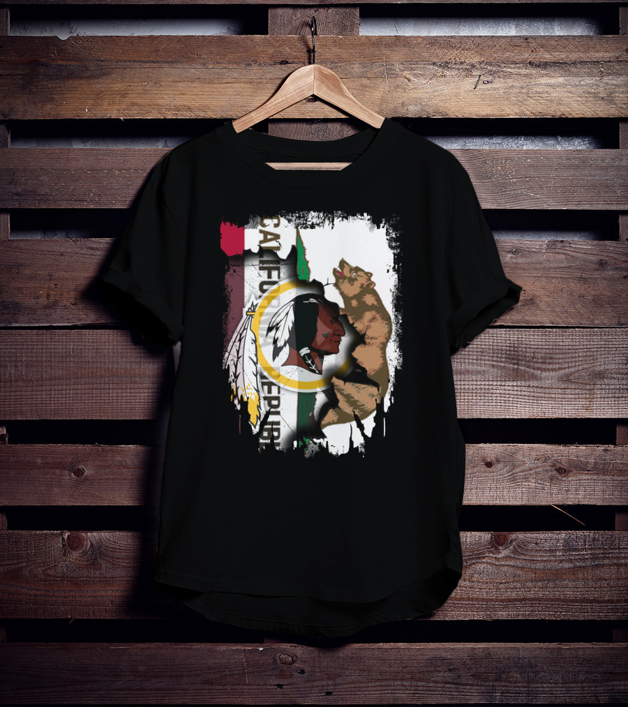 Together California Republic With Redskins Bear T-Shirt