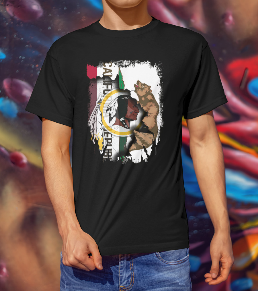 Together California Republic With Redskins Bear T-Shirt