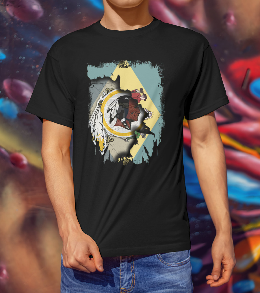 Together Delaware Flag With Redskins T-Shirt