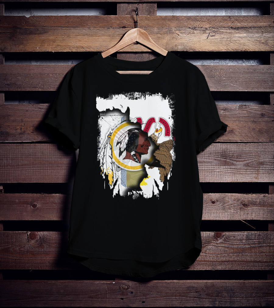 Illinois And Redskins Emblem Together With National And Sovereignty T-Shirt
