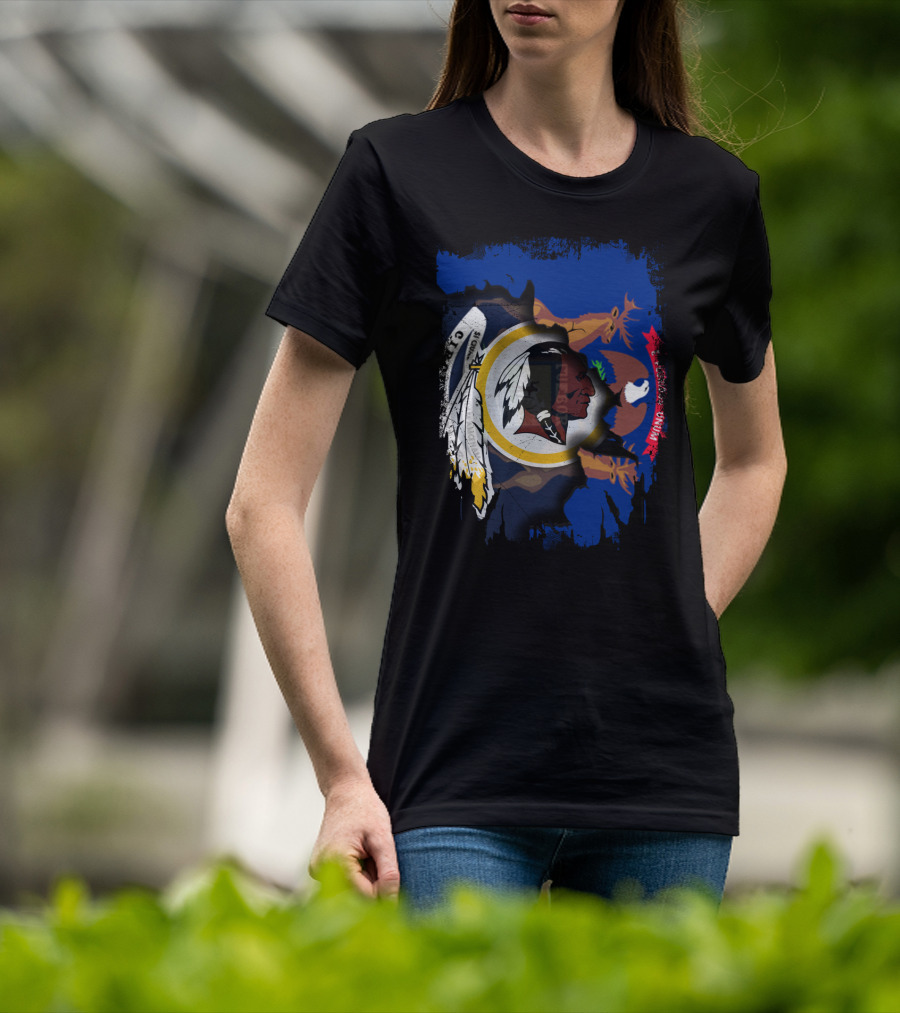 Michigan Unity With Historic Redskins Symbol T-Shirt