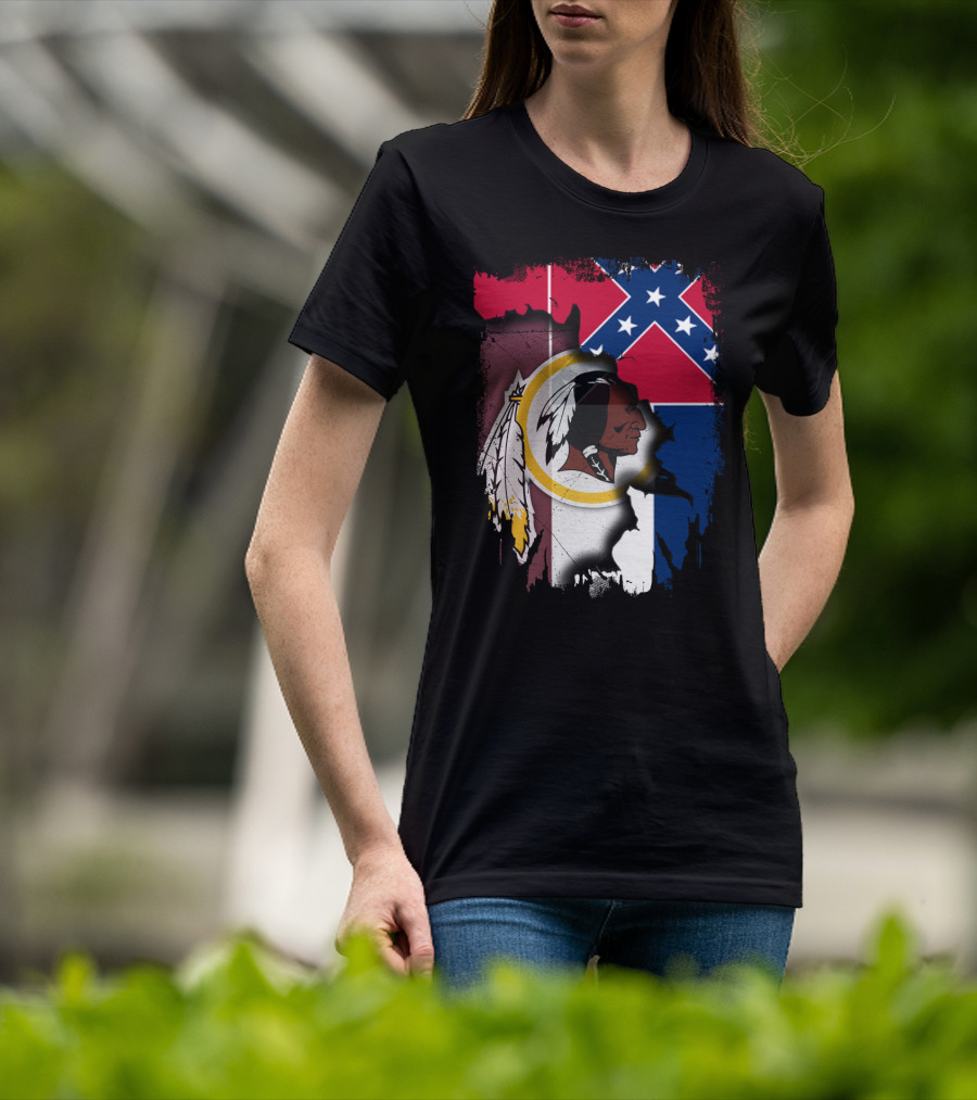 Together Mississippi Redskins Flag Fusion T-Shirt