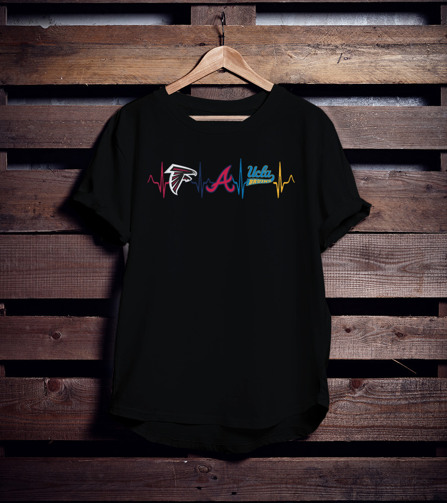 Falcons Braves Ucla Bruins Heartbeat T-Shirt