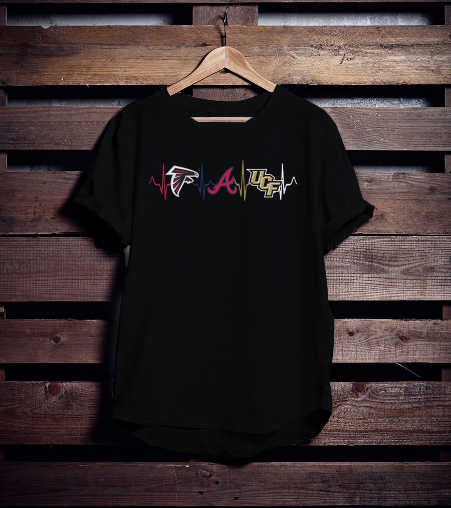 Falcons Braves Ucf Heartbeat T-Shirt