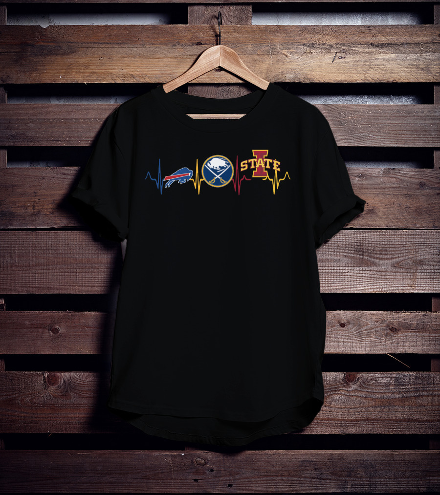 Buffalo Bills Buffalo Sabres Iowa State Isc Logo Mashup T-Shirt