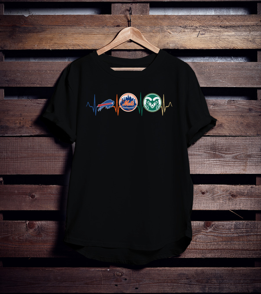 Love Bills New York Mets Rams Mashup With Csr T-Shirt