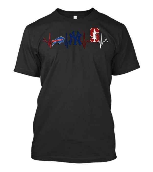 Buffalo Bills New York Yankees Stanford Cardiogram T-Shirt