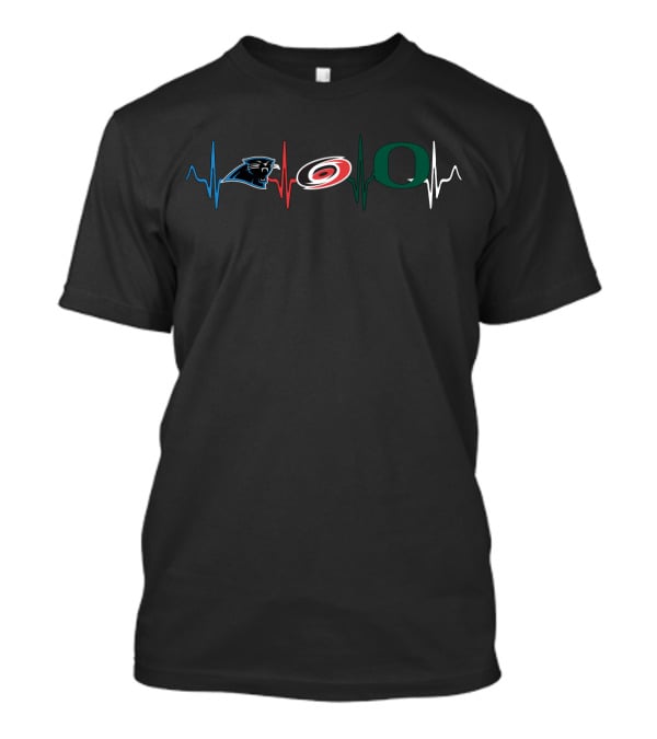 Panthers Hurricanes Oregon Heartbeat T-Shirt