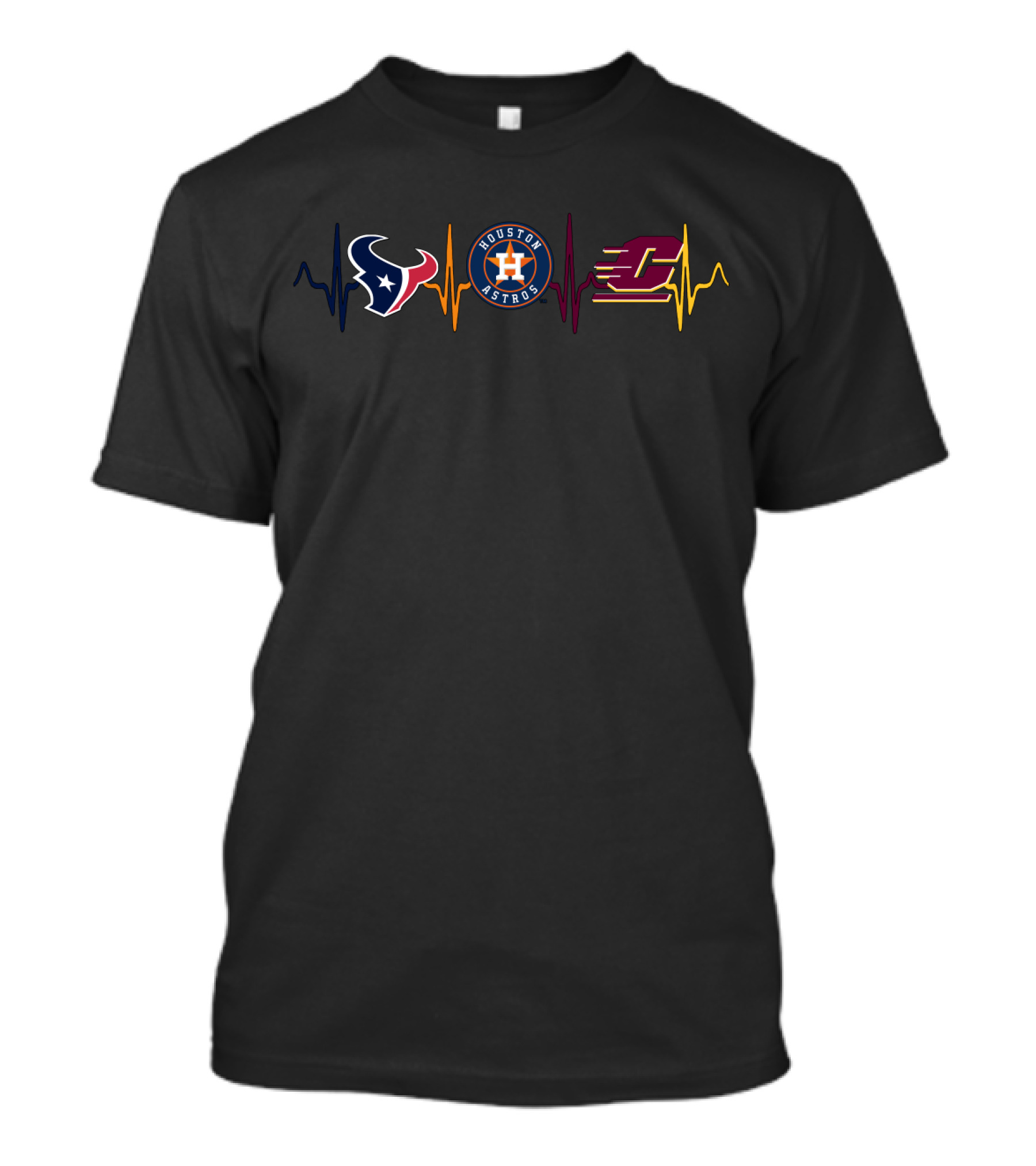 Houston Texans Astros Cmc Heartbeat T-Shirt