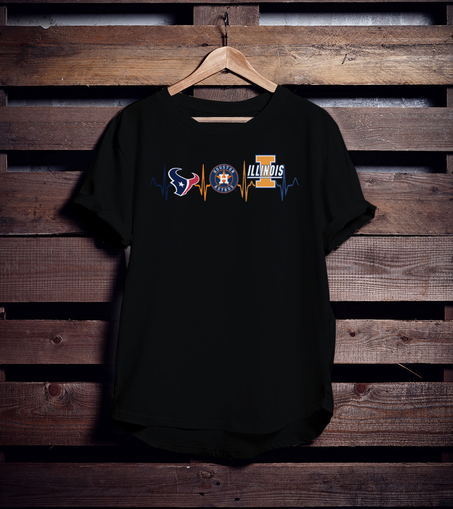 Love Texans Houston Astros Illinois T-Shirt