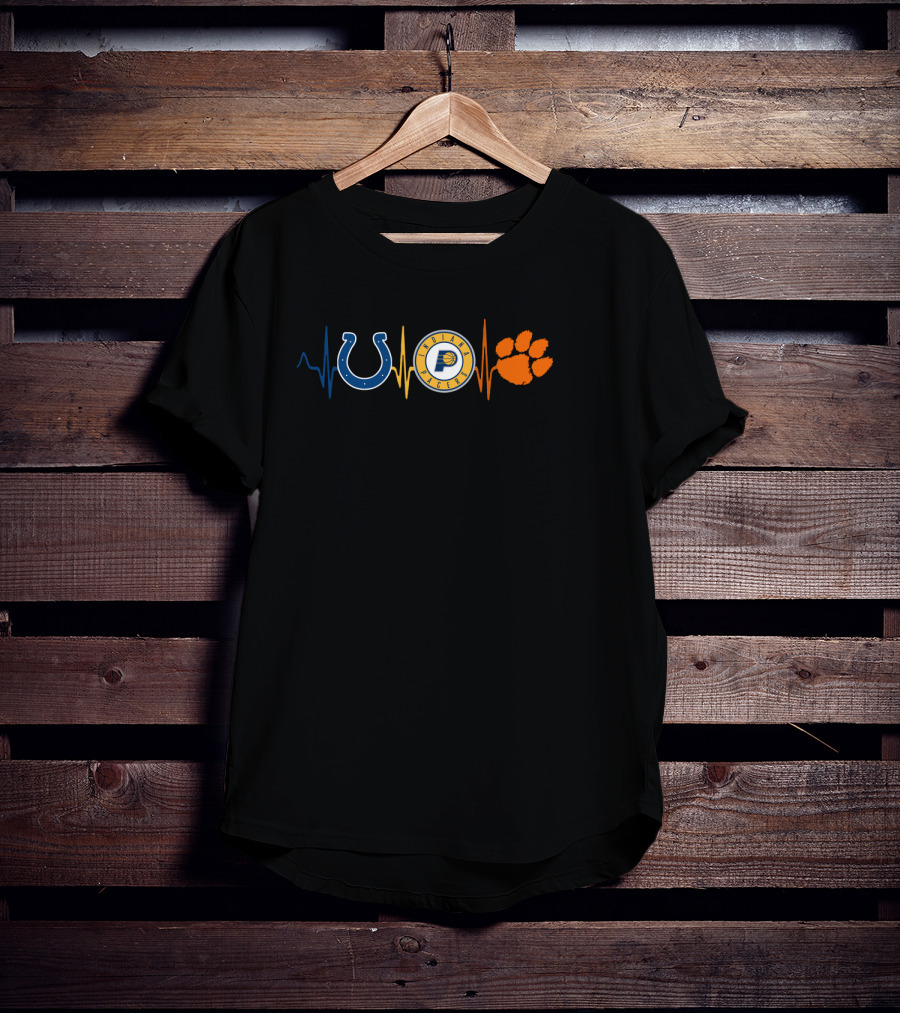 Love Colts Pacers Clemson Tigers Fan Ecg T-Shirt